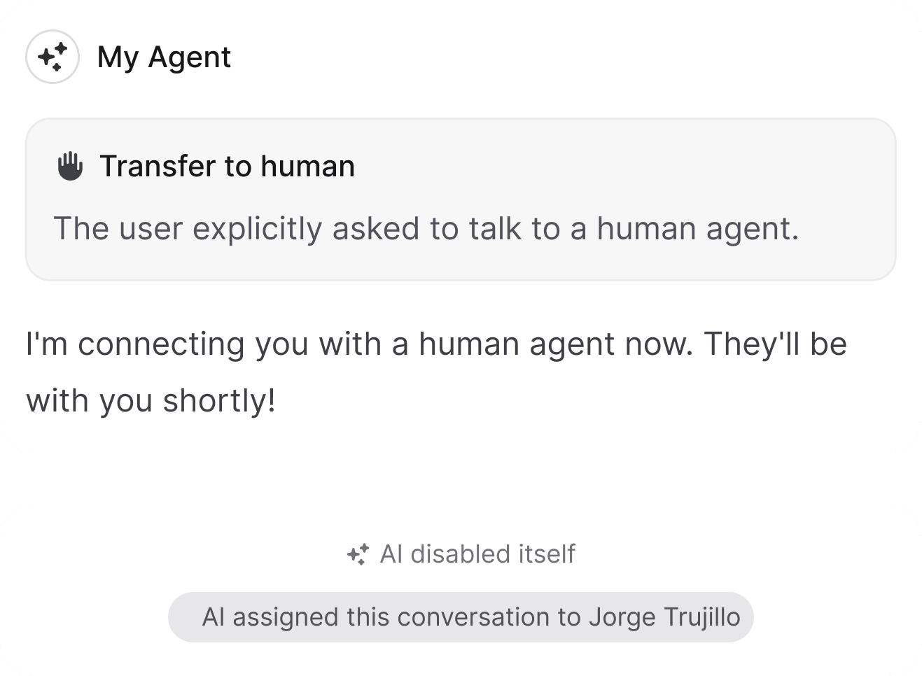 Seamless Human Handoff